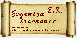 Evgenija Košarović vizit kartica